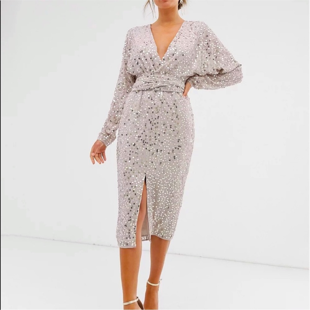 ASOS DESIGN Sequin Midi Dress